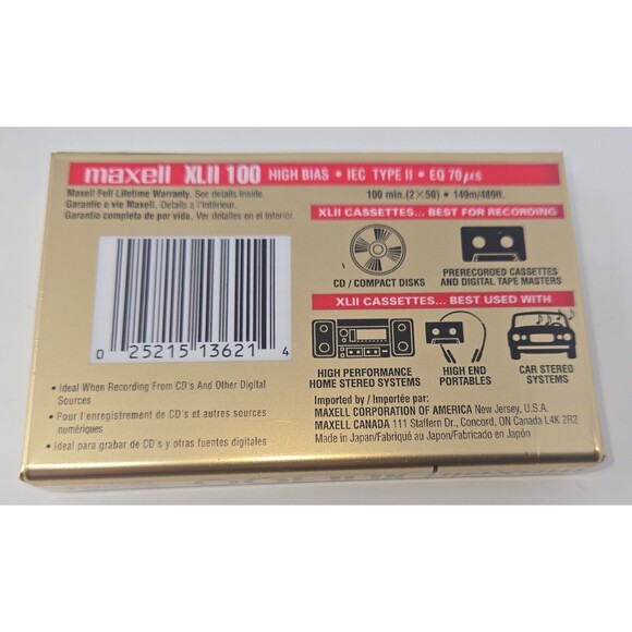 Cassette Tape Lot of 10 Sealed 7 TDK D60 High Output 3 Maxell High Bias XLII - Picture 5 of 13